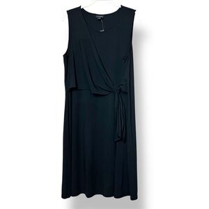 J. Jill NWT Wearever Sleeveless Tunic‎ Top Large solid black wrap side tie long